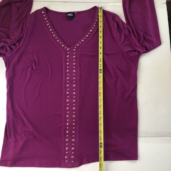 INC International Concepts Women’s Purple Embellished Blouse Size 1X NWOT - Picture 6 of 13